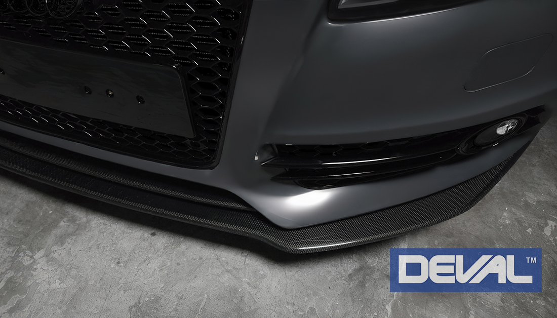 DEVAL Audi A4 Carbon Fiber Front Splitter