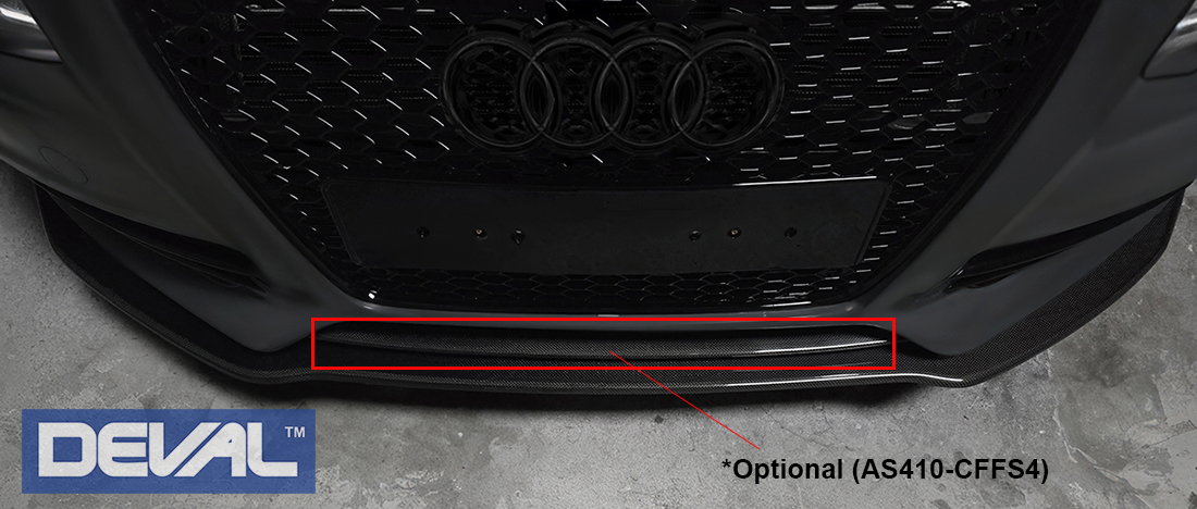 DEVAL Audi A4 Carbon Fiber Front Splitter